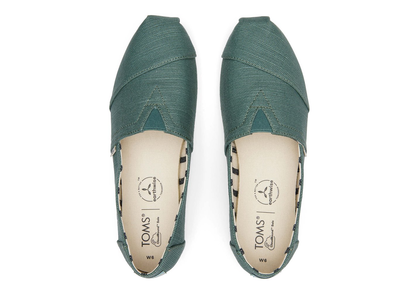 Toms Espadryle Damskie Zielone - Alpargata Heritage Płócienne - 05BTGFZLY